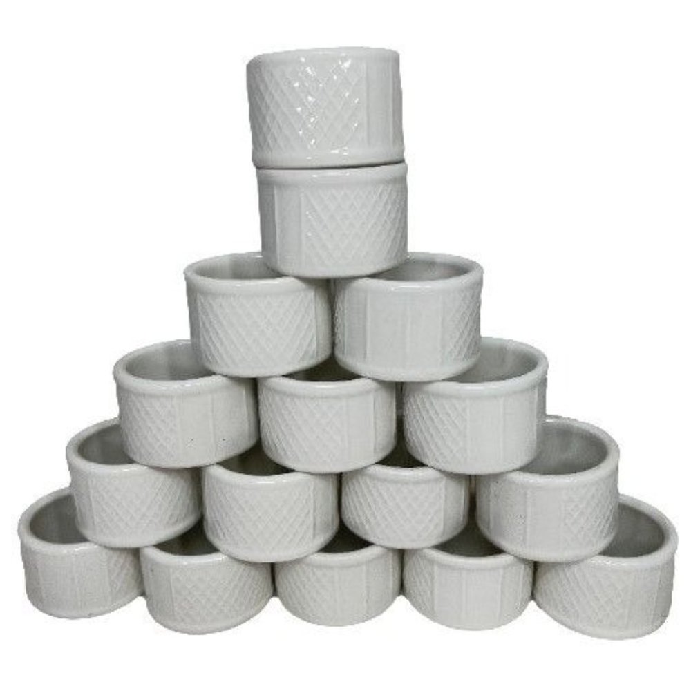 Napkin Rings White Bone China White SIXTEEN Party Dining